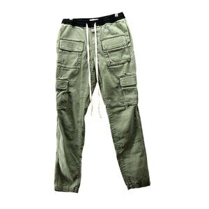 Urban Outfitters Cargo Jogger Pants Mens S Army Green Skinny Fit Stretch Pull On